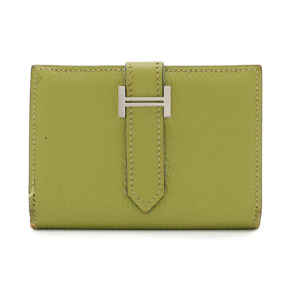 HERMES Bearn Mini Business Card Holder/Card Case, Wallet, Coin Purse, Chevre ...